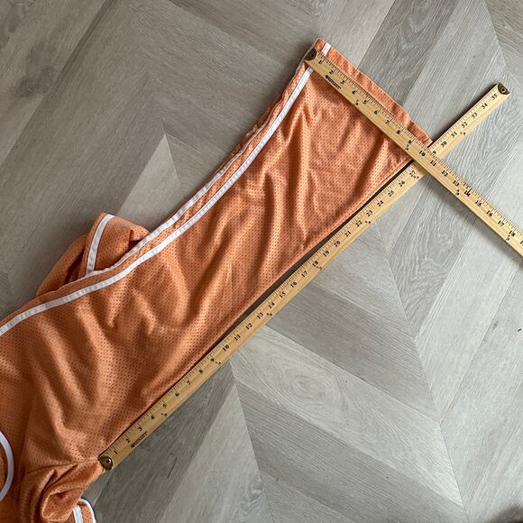 Planet Gold Peach Orange Mesh Wide Flare Leg Pants Joggers L Large - Picture 9 of 9